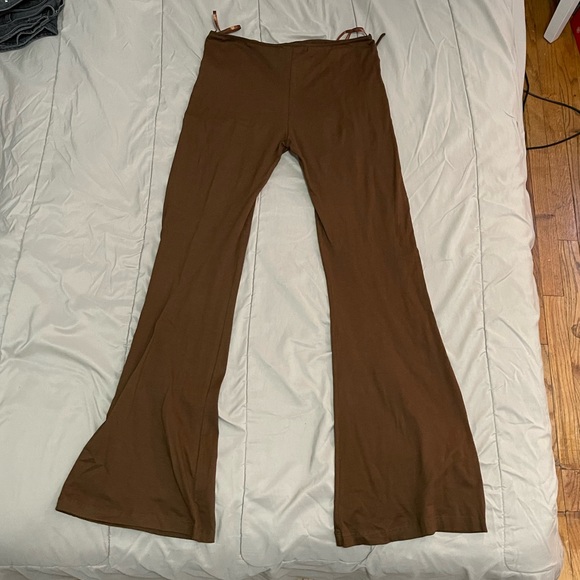 Motel Rocks Pants - Motel Rocks Straps Tie-back flare pants